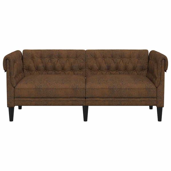 vidaXL Canapé Marron 182,5 x 74,5 x 74,5 cm Polyester