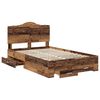 vidaXL Cadre de lit Bois ancien 120 x 190 cm Bois d'ing&eacute;nierie