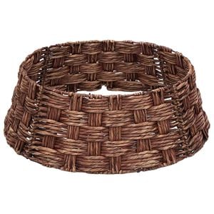 vidaXL Collier de sapin de No&euml;l Rond Brun lav&eacute; Diam. 45 x 22 cm