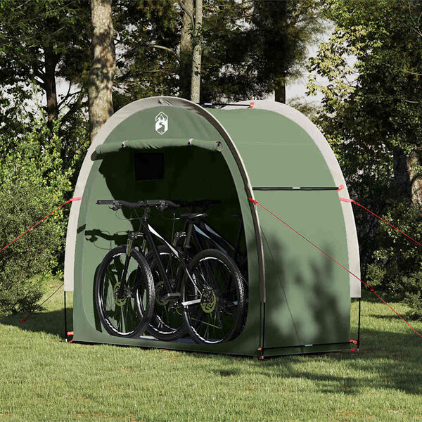 vidaXL Tente de rangement pour vélos avec toit Vert 210 x 90 x 174 cm
