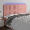 vidaXL T&ecirc;te de lit &agrave; LED Rose 160x5x118/128 cm Velours