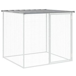 vidaXL Poulailler avec toit gris clair 103x98x90 cm acier galvanis&eacute;