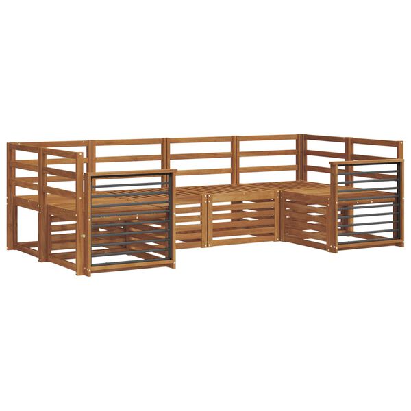 vidaXL Ensembles de canap&eacute;s 6 pcs Naturel Bois d'Acacia Massif