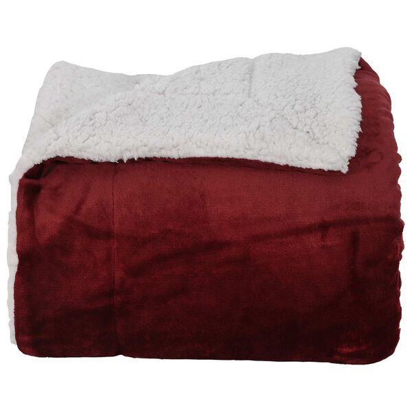 vidaXL Jet&eacute; Rouge Bordeaux 240 x 270 cm Toison