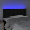 vidaXL T&ecirc;te de lit &agrave; LED Noir 90x5x78/88 cm Tissu