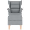 vidaXL Chaise à bascule avec repose-pied Gris clair Tissu