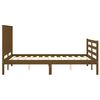 vidaXL Cadre de lit sans matelas marron miel 140x190 cm bois massif