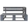 vidaXL Banc d'angle palette de jardin bois gris