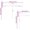vidaXL Parasol de jardin Vert 294 x 150 x 223 cm Polyester et Acier