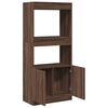 vidaXL Buffet haut ch&ecirc;ne marron 63x33x140 cm bois d'ing&eacute;nierie