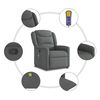 vidaXL Fauteuil de massage inclinable Gris fonc&eacute; Tissu