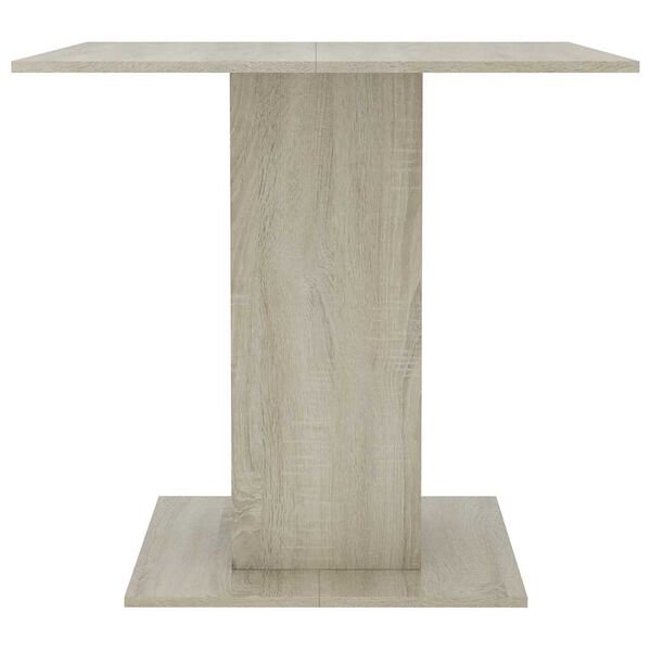 vidaXL Table à dîner Chêne sonoma 80x80x75 cm Bois d'ingénierie