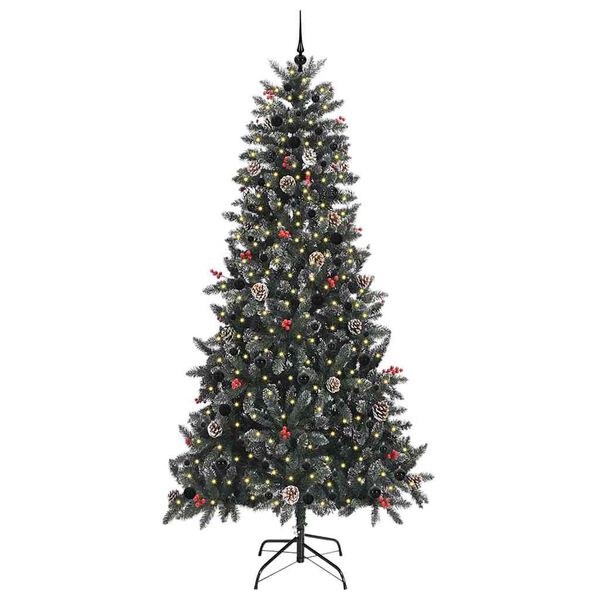 vidaXL Sapin de No&euml;l artificiel Vert 240 cm PVC, plastique et acier
