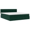 vidaXL Cadre de lit ottoman avec matelas vert fonc&eacute; 160x200 cm velours