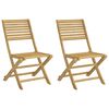 vidaXL Chaises pliables de jardin lot de 2 bois massif d'acacia