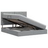 vidaXL Lit avec rangement et matelas Gris clair 180 x 200 cm tissu