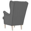vidaXL Fauteuil gris foncé 74x84x100 cm tissu