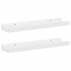 vidaXL &Eacute;tag&egrave;res murales 2 pcs Blanc brillant 40x9x3 cm