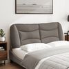 vidaXL Coussin de t&ecirc;te de lit Hvar taupe 120 cm tissu