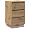 vidaXL Cabinet de chevet Ch&ecirc;ne artisanal 39 x 34,5 x 65 cm