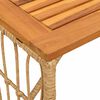 vidaXL Table de jardin Naturel 80 x 40 x 40 cm Acier et Rattan Poly
