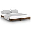 vidaXL Cadre de lit sans matelas ch&ecirc;ne fum&eacute; 150x200 cm bois ing&eacute;nierie