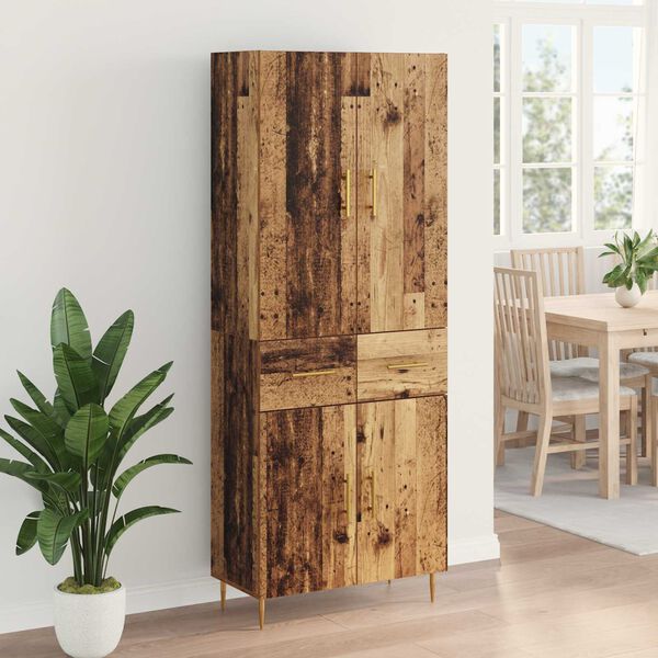 vidaXL Haut Armoire Bois Ancien 69,5 x 34 x 180 cm Bois d'ing&eacute;nierie