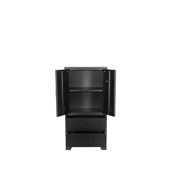 LABEL51 Commode basse Fence 50x35x100 cm Noir