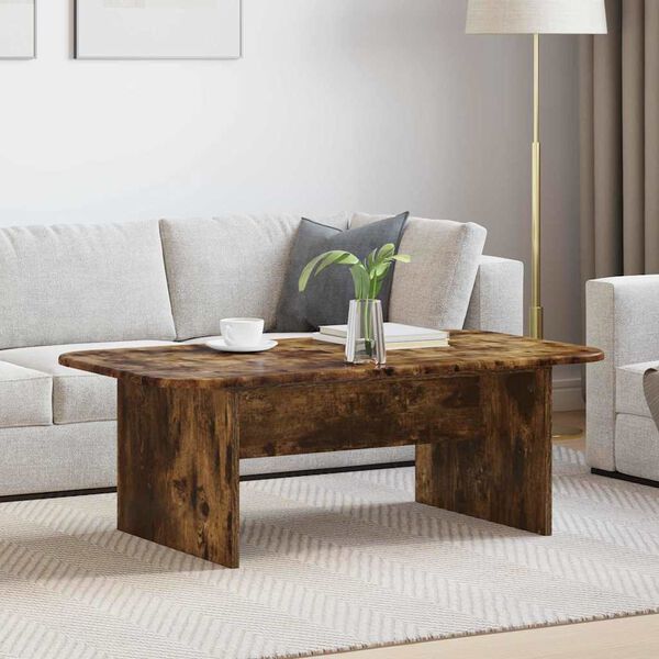 vidaXL Table basse Ch&ecirc;ne fum&eacute; 93 x 53 x 33 cm Bois d'ing&eacute;nierie