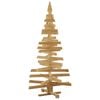 vidaXL Arbres de Noël avec support Marron 150 cm Bois massif en pin