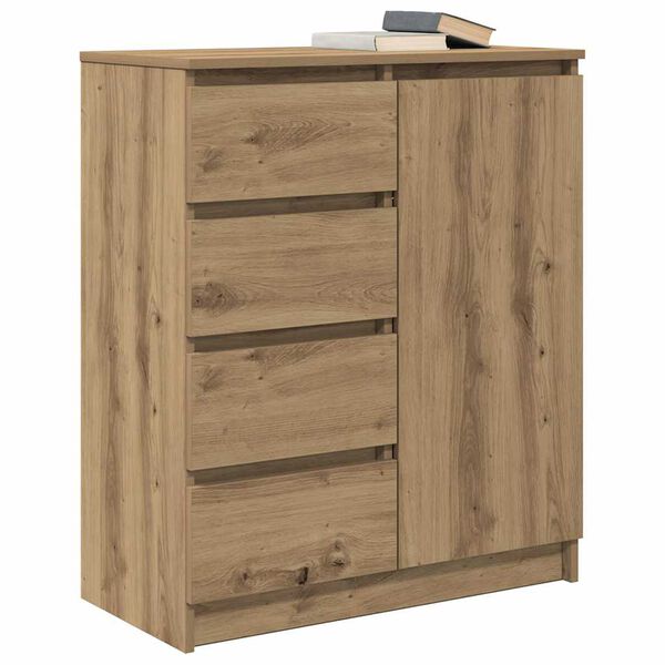 vidaXL Buffet avec tiroirs ch&ecirc;ne artisanal 71x35x84 cm bois ing&eacute;nierie