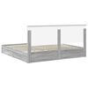 vidaXL Lit de Rangement Gris Sonoma 200 x 200 cm Bois d'ing&eacute;nierie