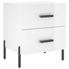 vidaXL Tables de chevet 2 pcs blanc brillant 40x35x47,5 cm