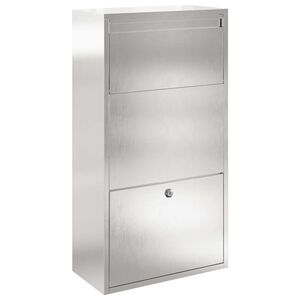 vidaXL Bo&icirc;te de d&eacute;p&ocirc;t de colis avec stockage Argent&eacute; 44 x 22 x 82 cm