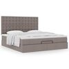 VidaXL Cadre de lit ottoman avec matelas taupe 180x200 cm tissu