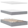 vidaXL Cadre de lit ottoman avec matelas gris clair 120x190 cm tissu