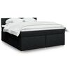 vidaXL Sommier &agrave; lattes de lit avec matelas Noir 180x200 cm Tissu