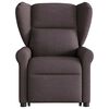 vidaXL Fauteuil inclinable de massage &eacute;lectrique Marron fonc&eacute; Tissu