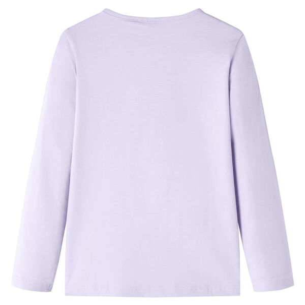 T-shirt enfants &agrave; manches longues lilas clair 140