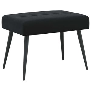 vidaXL Banc avec capitonnage bouton Noir 60 x 40 x 45 cm Velours
