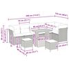 vidaXL Ensemble de canap&eacute; de jardin 9 pcs Beige polyrotin