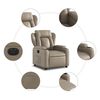 vidaXL Fauteuil inclinable &eacute;lectrique Cappuccino Similicuir