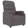 vidaXL Fauteuil de massage Gris Similicuir