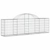 vidaXL Paniers à gabions arqués 11 pcs 200x30x60/80 cm Fer galvanisé