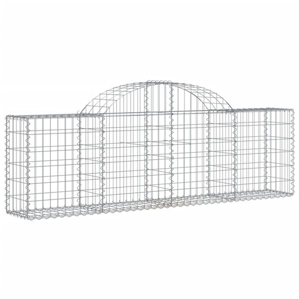 vidaXL Paniers à gabions arqués 11 pcs 200x30x60/80 cm Fer galvanisé