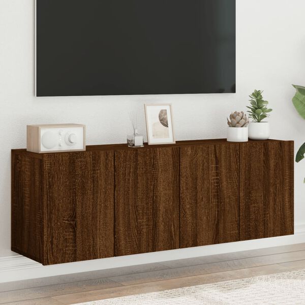 vidaXL Meubles TV muraux 2 pcs ch&ecirc;ne marron 60x30x41 cm