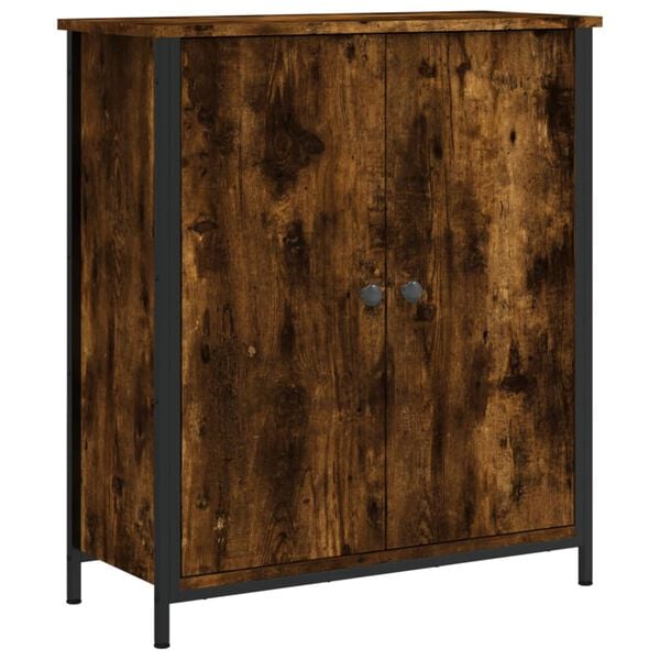 vidaXL Buffet ch&ecirc;ne fum&eacute; 70x30x80 cm bois d'ing&eacute;nierie