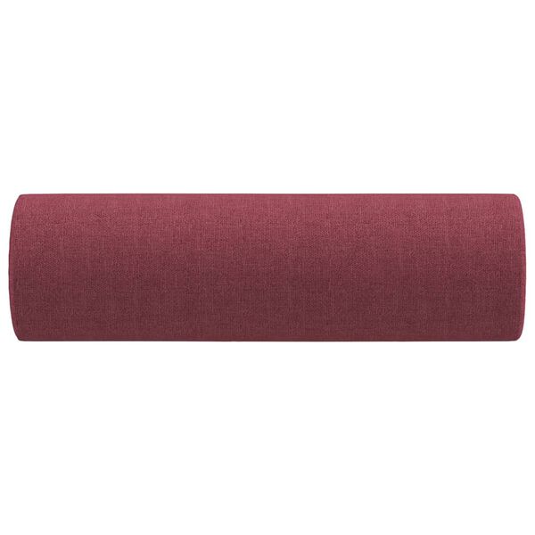 vidaXL Coussins d&eacute;coratifs lot de 2 Rouge bordeaux &Oslash;15x50 cm Tissu