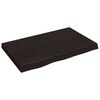 vidaXL Comptoir de salle de bain marron fonc&eacute; 80x60x2 cm bois trait&eacute;