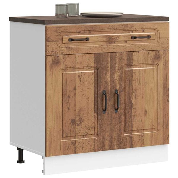 vidaXL Armoire de cuisine Kalmar vieux bois bois d'ing&eacute;nierie